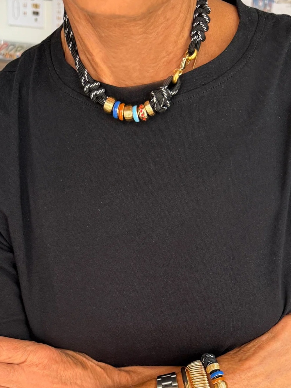 NWOT Roxanne Assoulin The Super Size Happy Cord Necklace